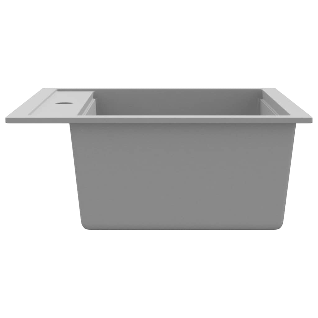 Granitspüle Einzelbecken Schwarz