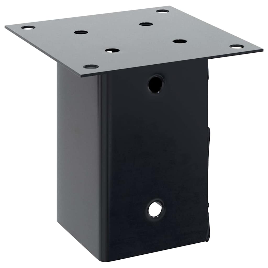 Pfostenträger Quadratisch 4Stk. Silber 46x46mm Verzinkter Stahl