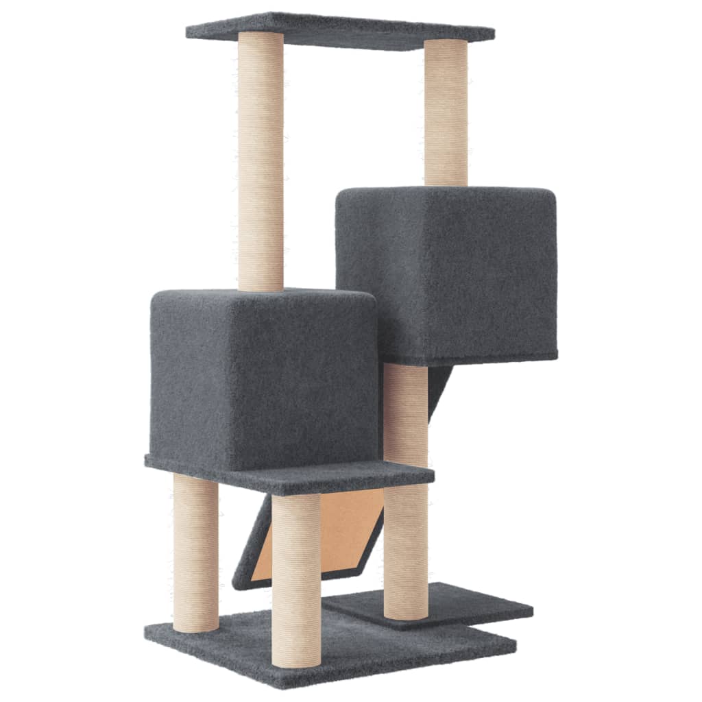 Kratzbaum mit Sisal-Kratzsäulen Creme 82 cm
