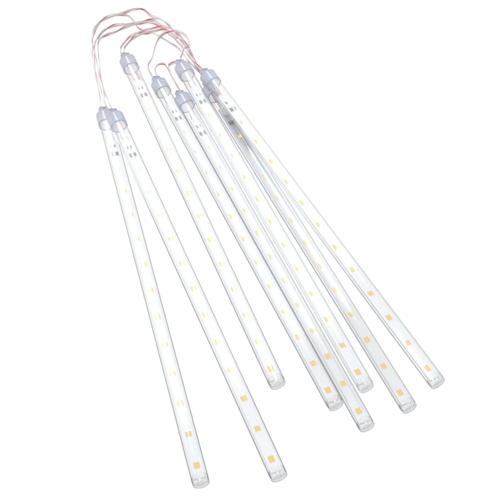 LED Meteor-Lichter 8 Stk. 30 cm Kaltweiß 192 LEDs