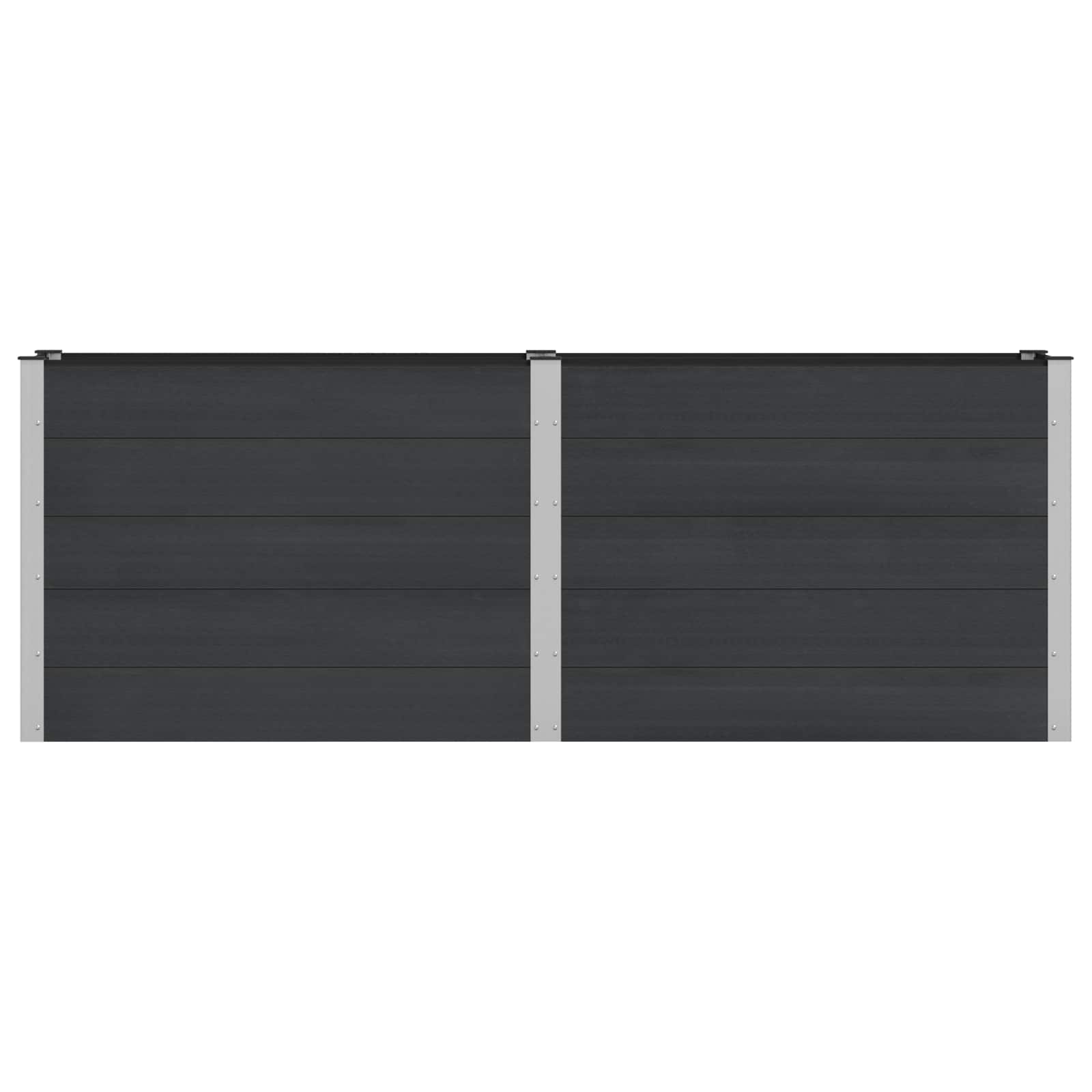 Garten-Hochbeet 200x50x54 cm WPC Grau