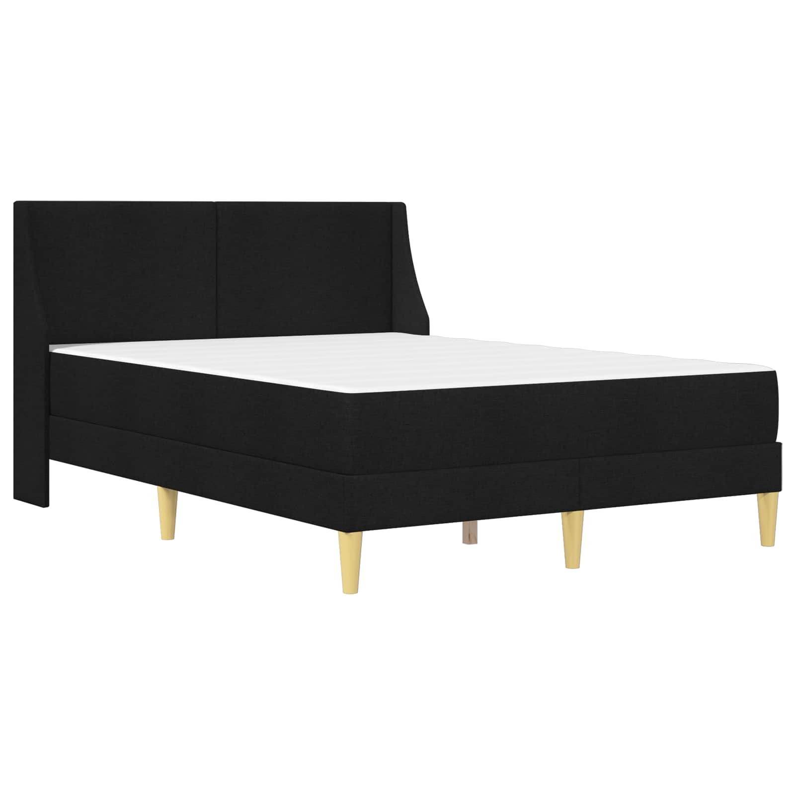 Bettgestell mit Matratze Hellgrau 80x 200 cm Polyester