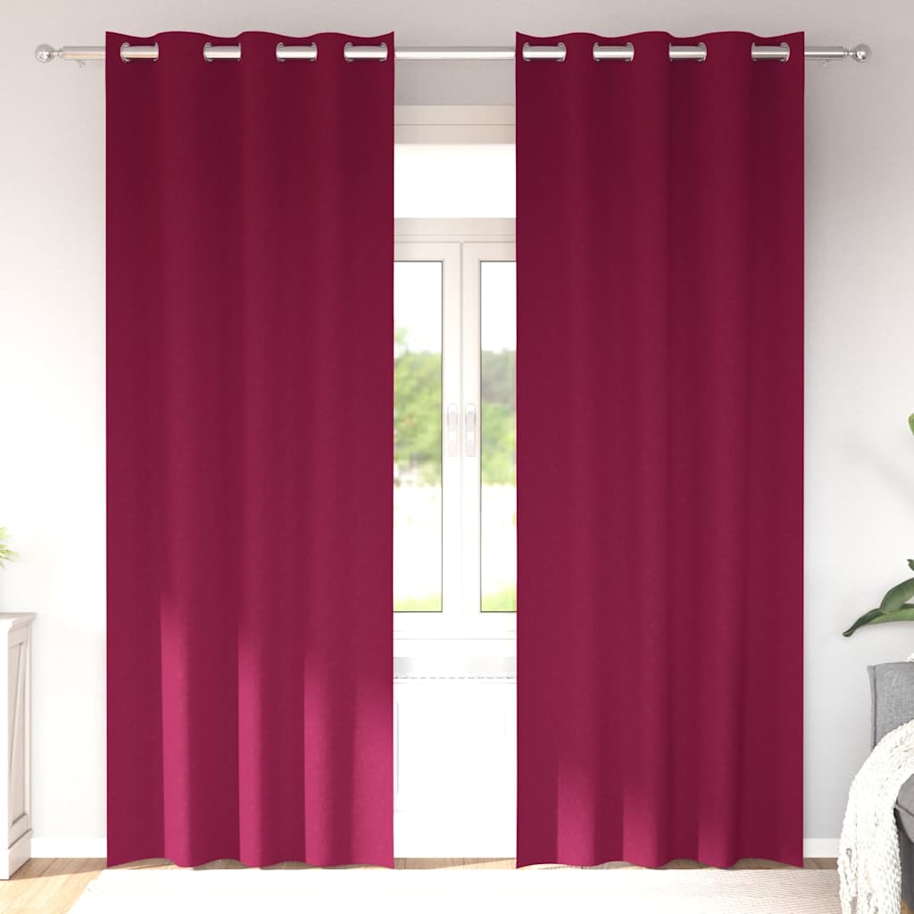 Verdunkelungs-Vorhänge mit Ringen 2 pcs Beige 140 x 140 cm