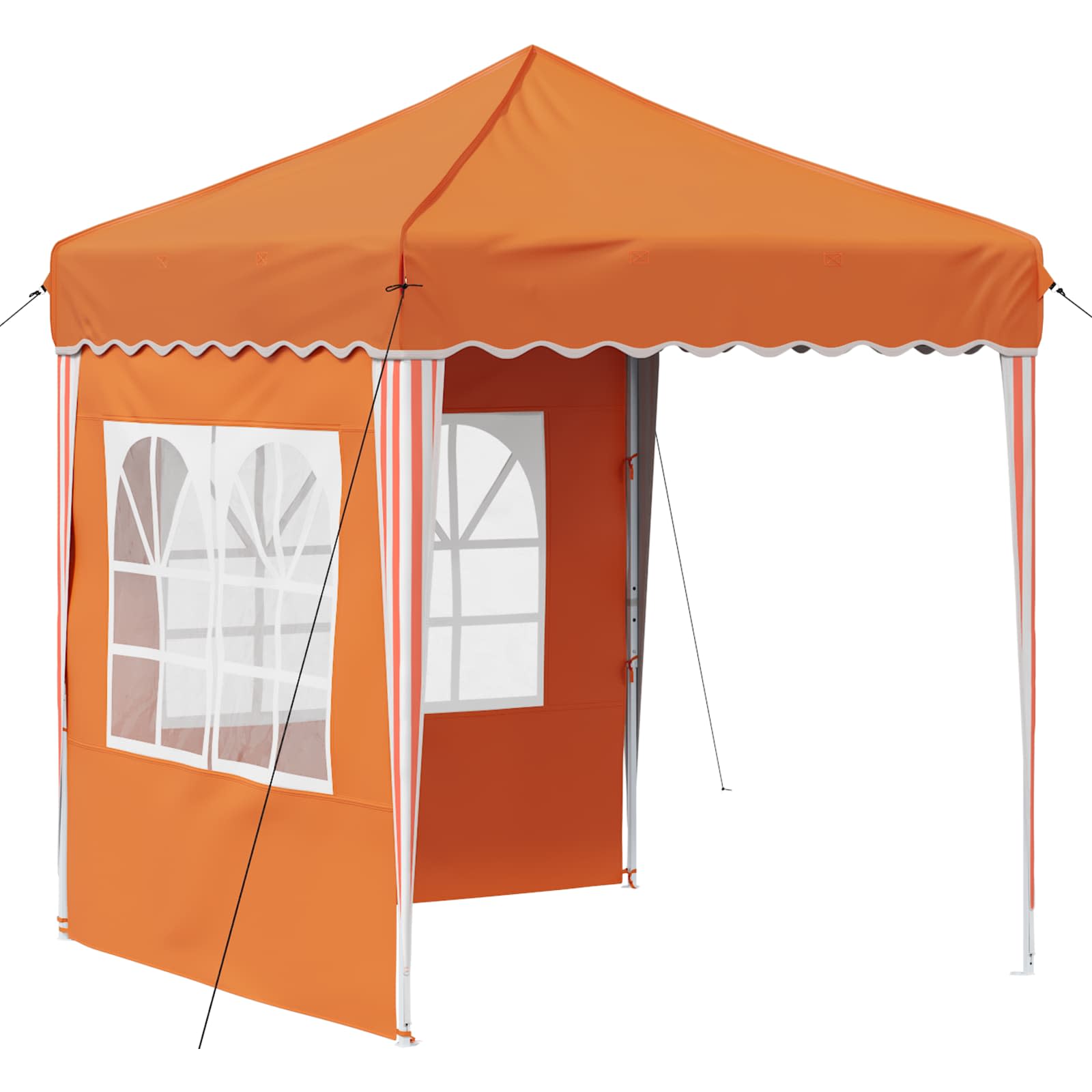 Pop-up Partyzelt 195 x 195 x 245 cm Creme Oxford-Stoff