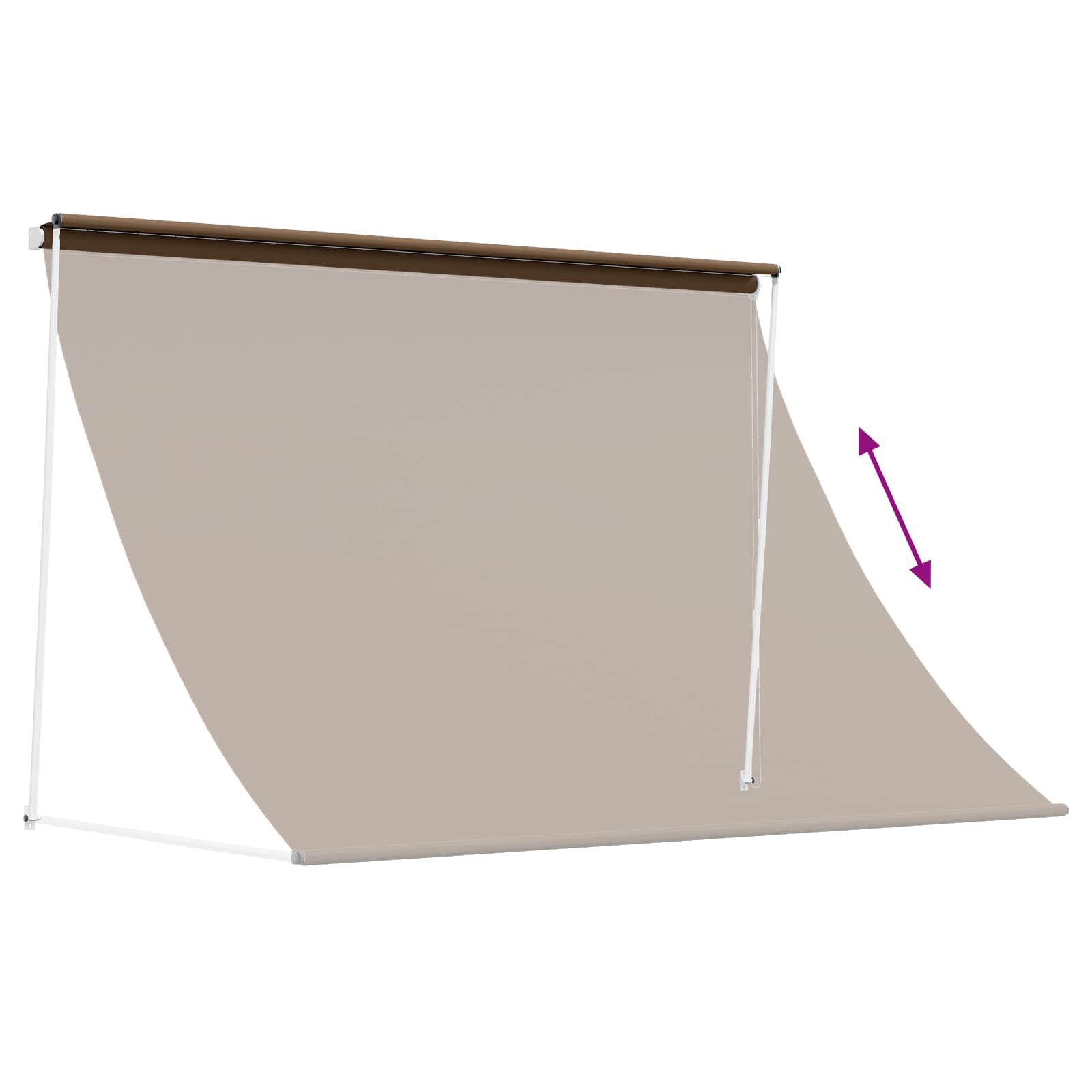 Einziehbare Markise 150×150 cm Blau und Weiß