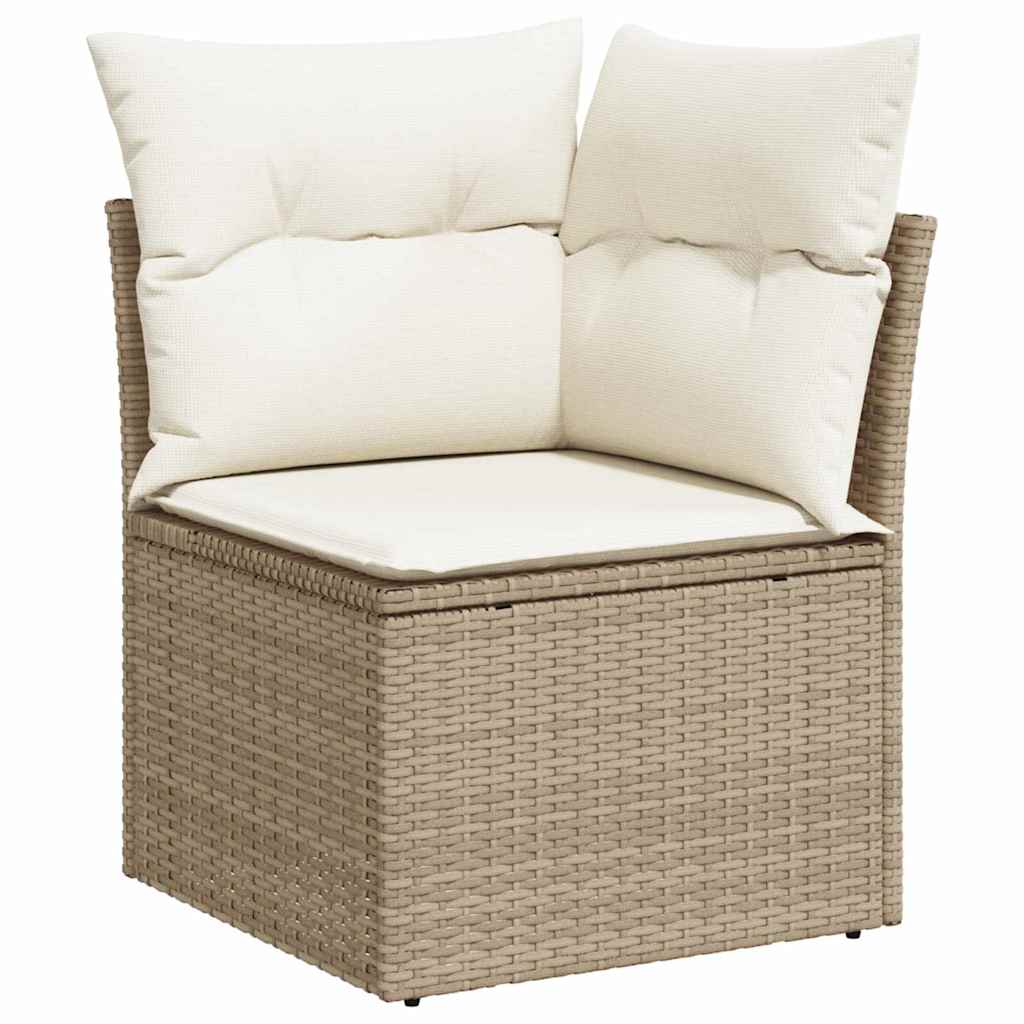 Garten Essgruppe mit Kissen 7 pcs Schwarz und Creme