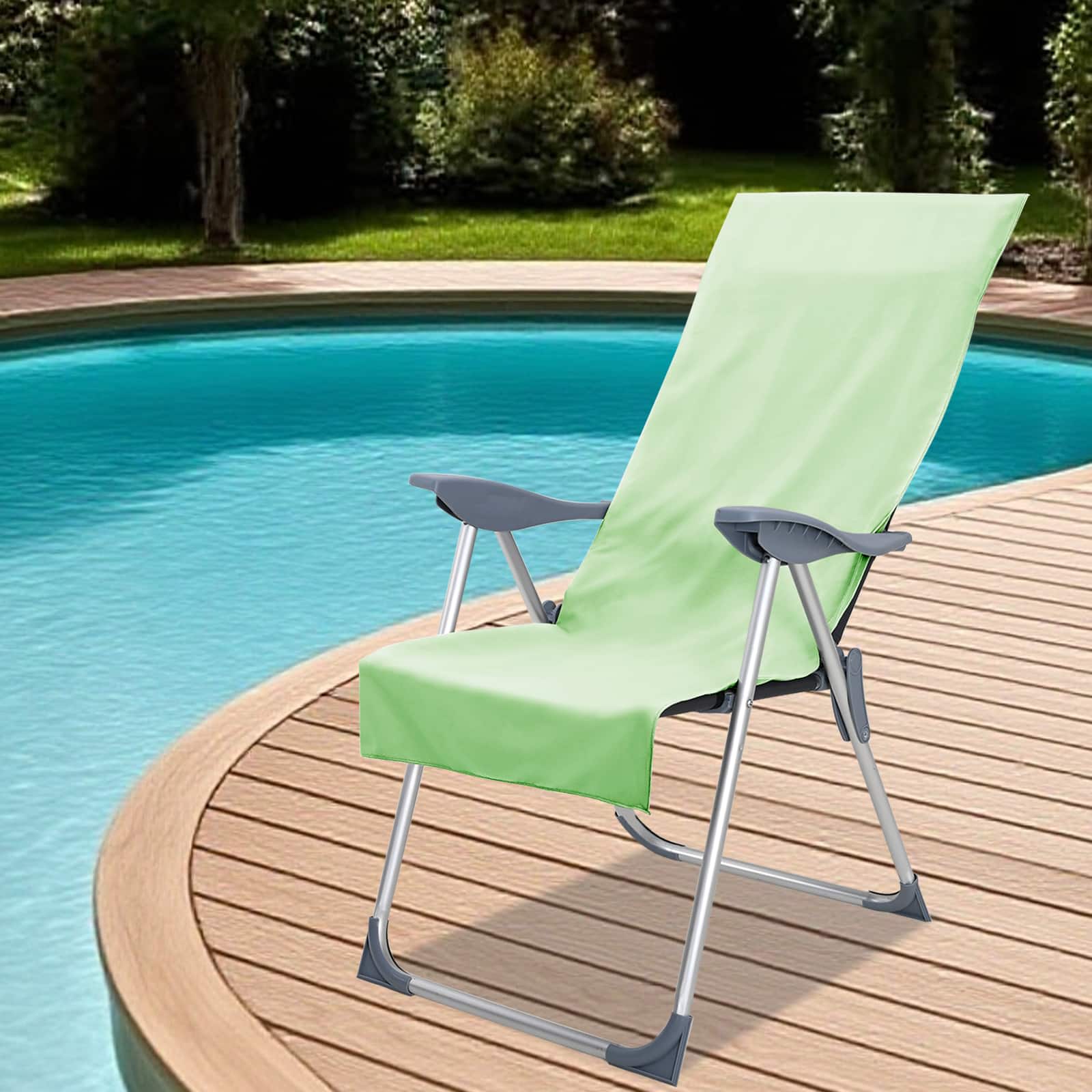 Außenstuhl Handtücher 2 pcs Schwarz 130 x 60 cm