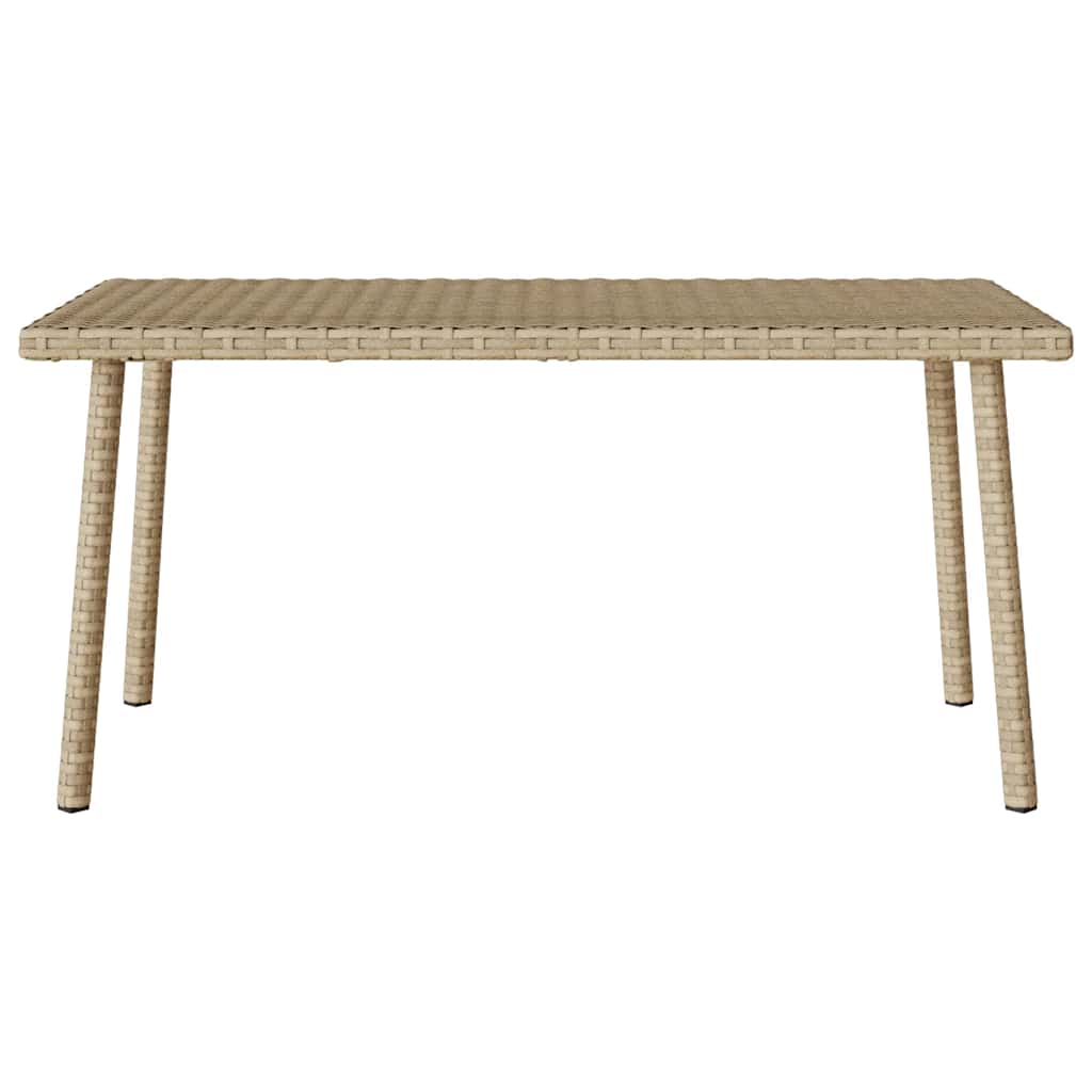 Garten-Couchtisch Rechteckig Schwarz 40x40x37 cm Poly Rattan