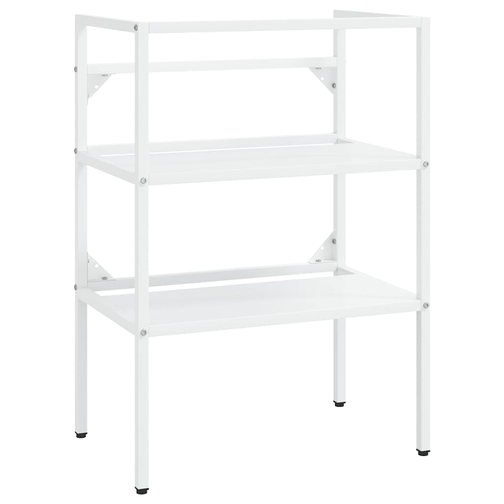 Badezimmer Waschtischgestell Weiß 40x38x83 cm Eisen