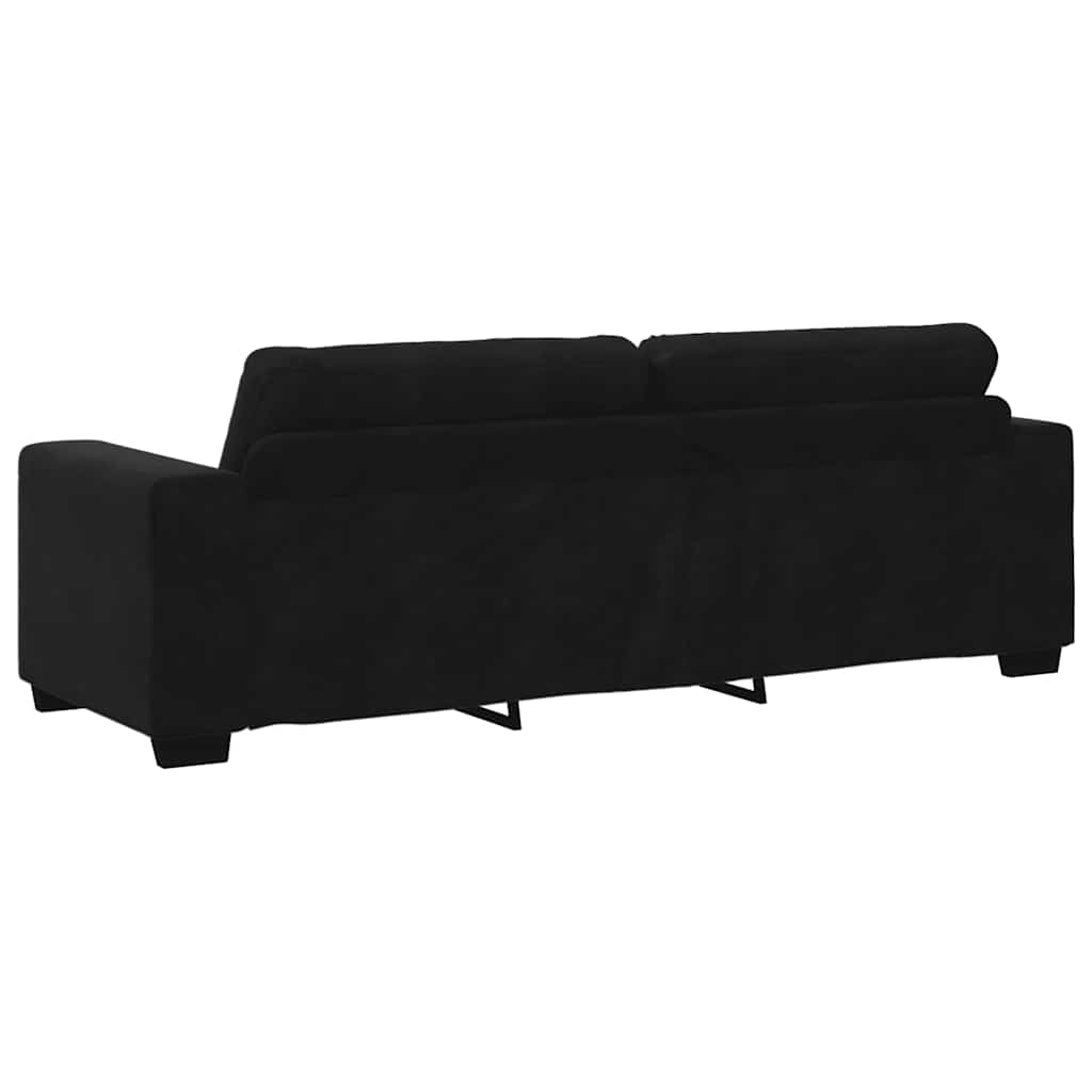 2-teiliges Sofa-Set mit Kissen, hellgrauer Samt