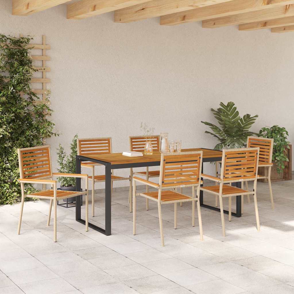 Garten Essgruppe 5 pcs Schwarz und Braun Poly-Rattan