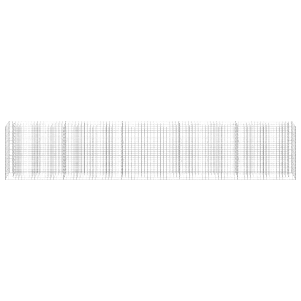 Gabionen-Hochbeet Verzinkter Stahl 90x30x10 cm