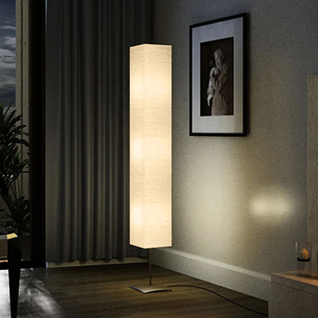 Standleuchte mit Stahlständer 135 cm Beige