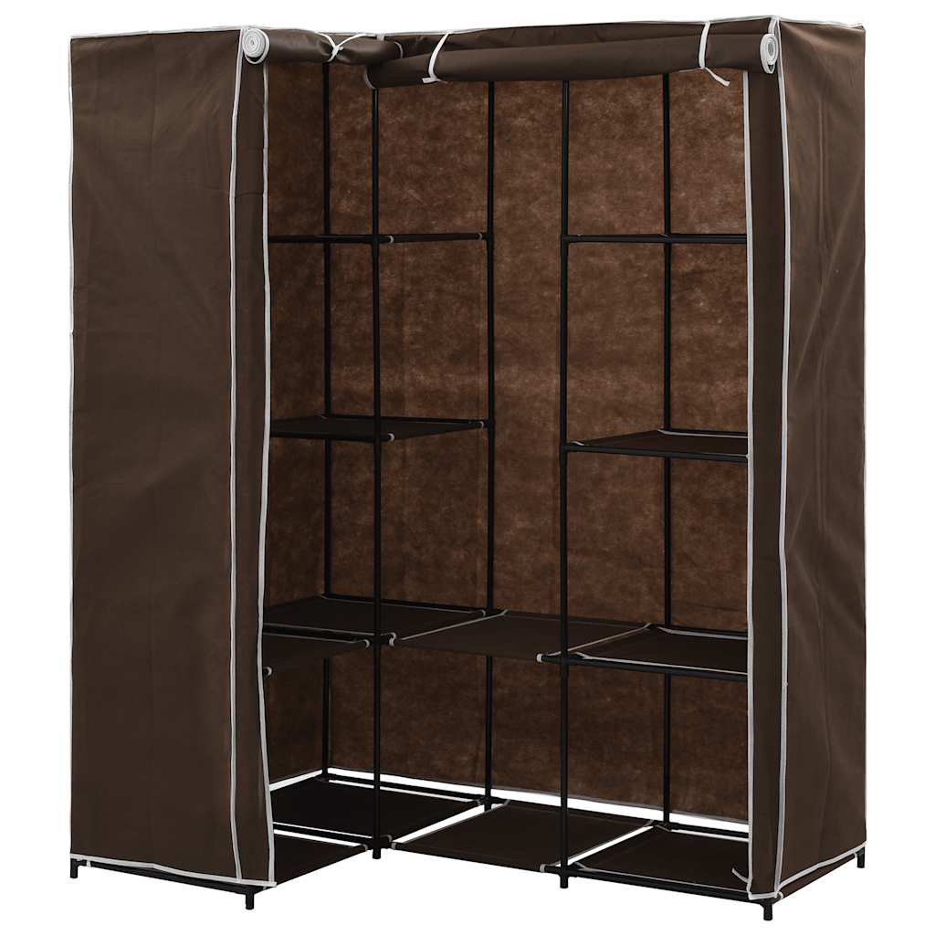 Eckkleiderschrank Schwarz 130 x 87 x 169 cm