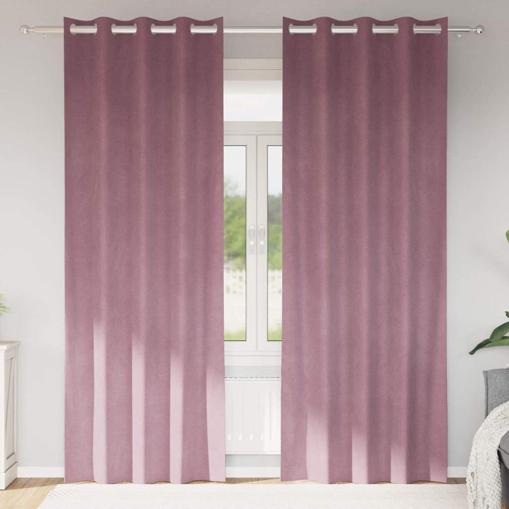 Verdunkelungsvorhänge 2 pcs Schwarz 140 x 140 cm Samt