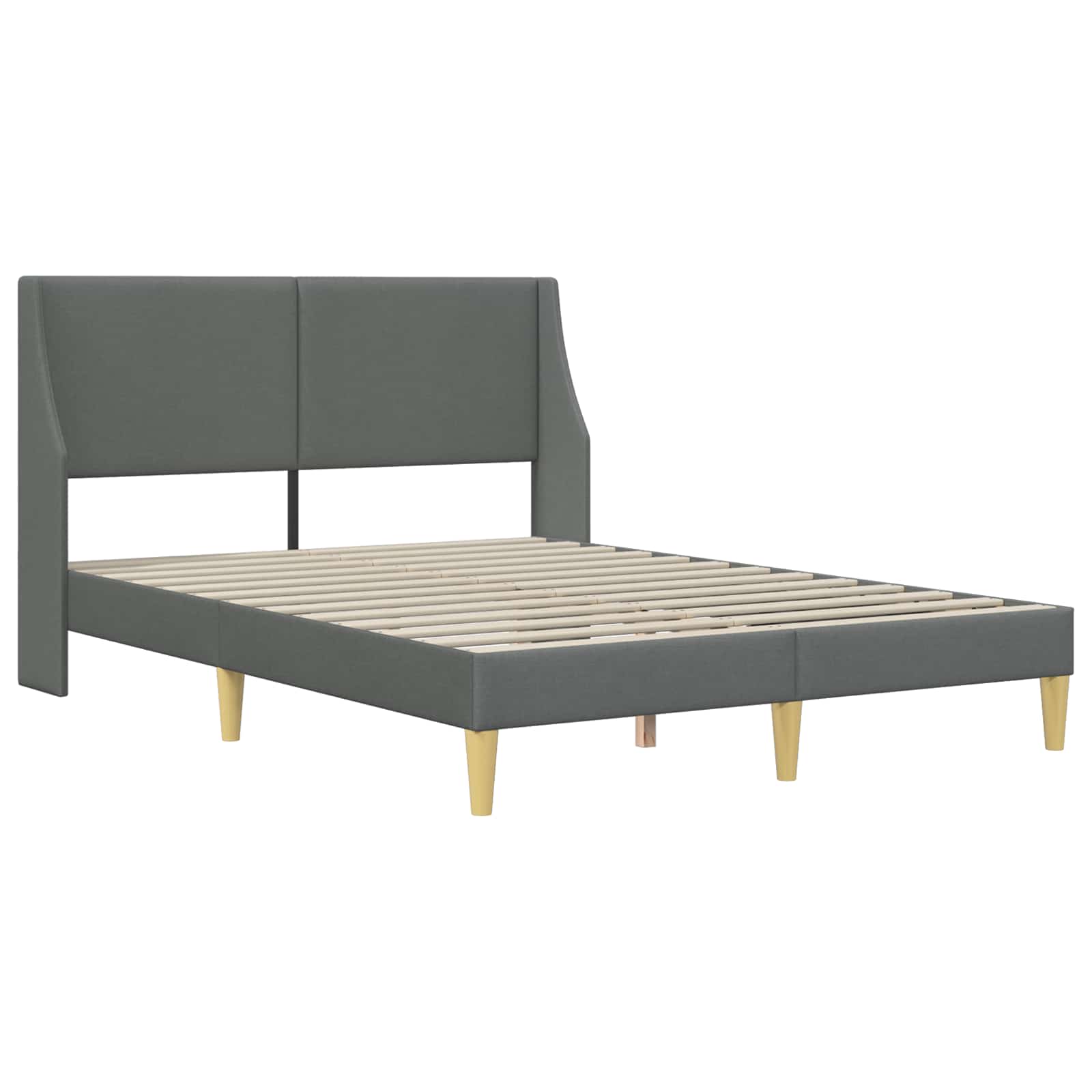 Bettgestell mit Matratze Hellgrau 80x 200 cm Polyester