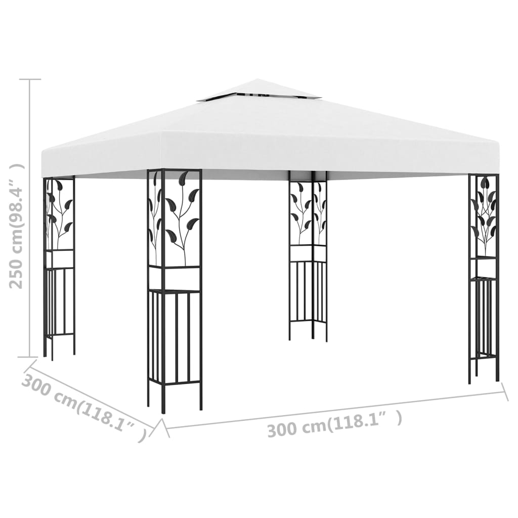 Pavillon 3x3 m Weinrot