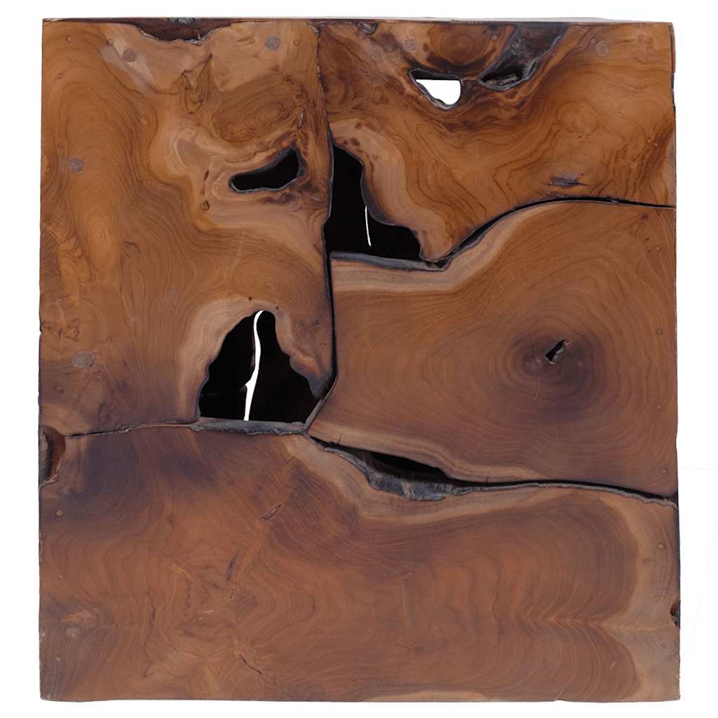 Hocker Braun 40x40x45 cm Massivholz Teak