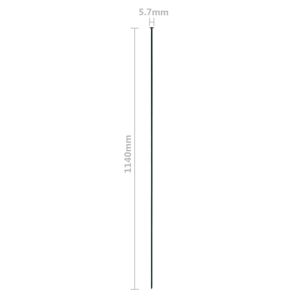 Gartenzaun Set Konvex 77,3x26 cm Grün