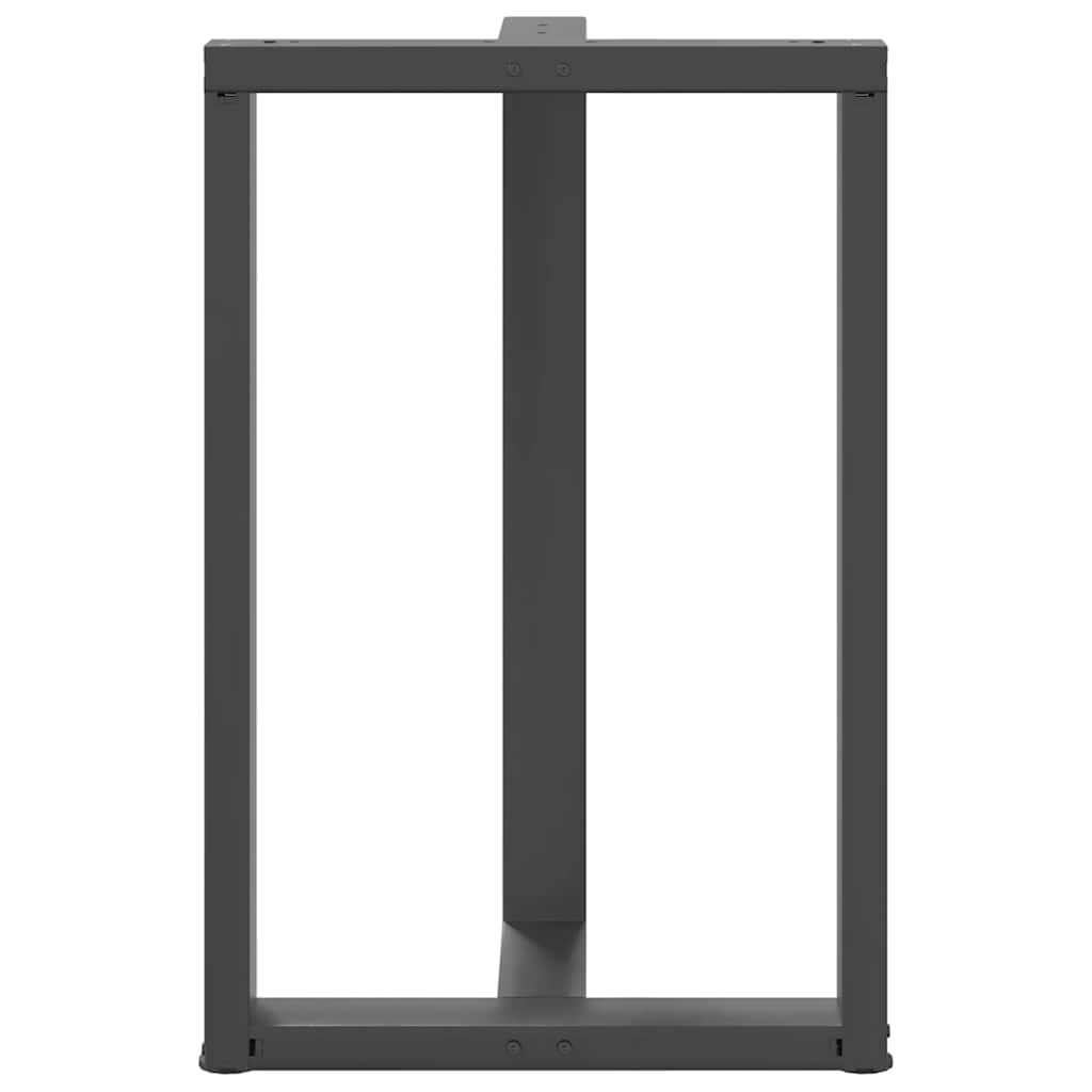 Couchtischbeine T-Form 2 Stk. Schwarz 30x25x(30-31) cm Stahl