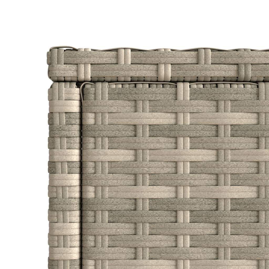 Garten-Beistelltisch mit Glasplatte Schwarz 58x27,5x55cm Rattan