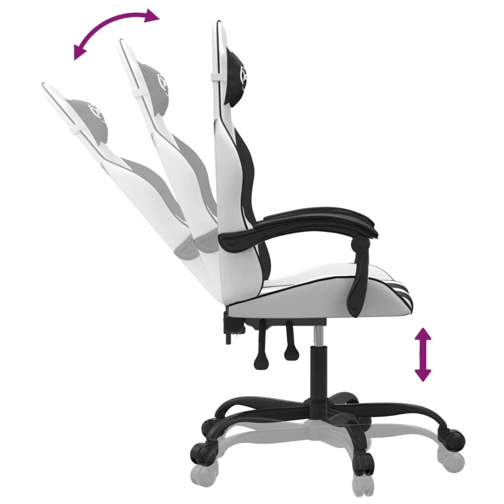Gaming-Stuhl Drehbar Schwarz und Rot Kunstleder