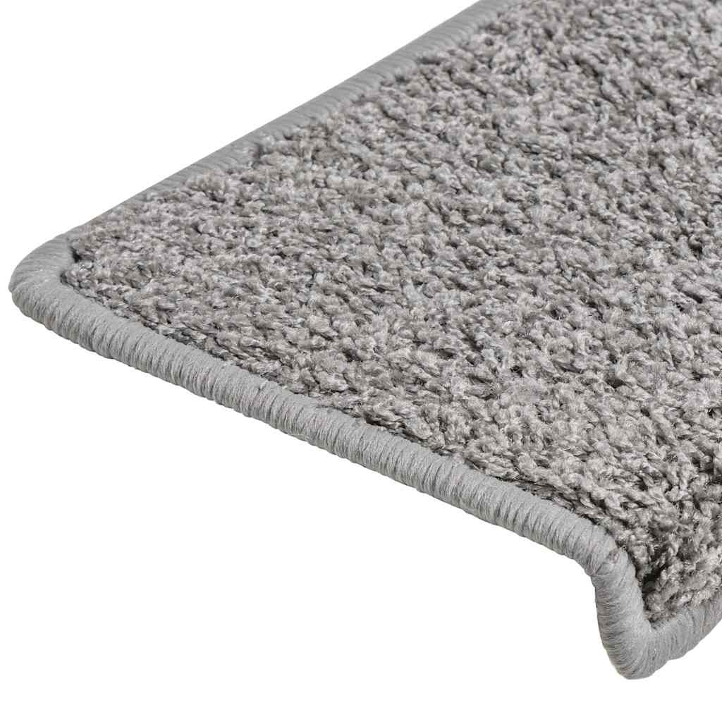 Stufenmatten 15 Stk. 65x21x4 cm Grau Rechteckiger Rand