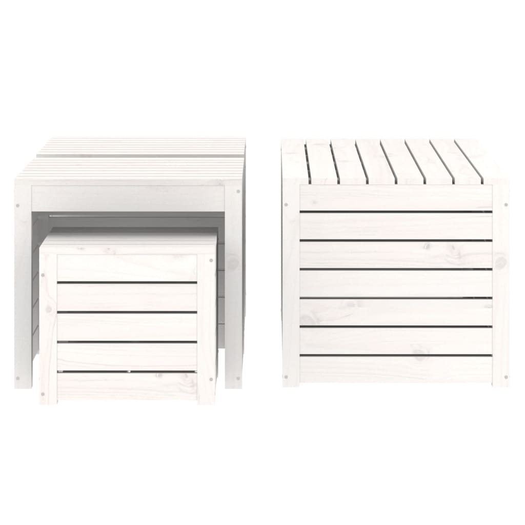 4-tlg. Gartenbox-Set Massivholz Kiefer