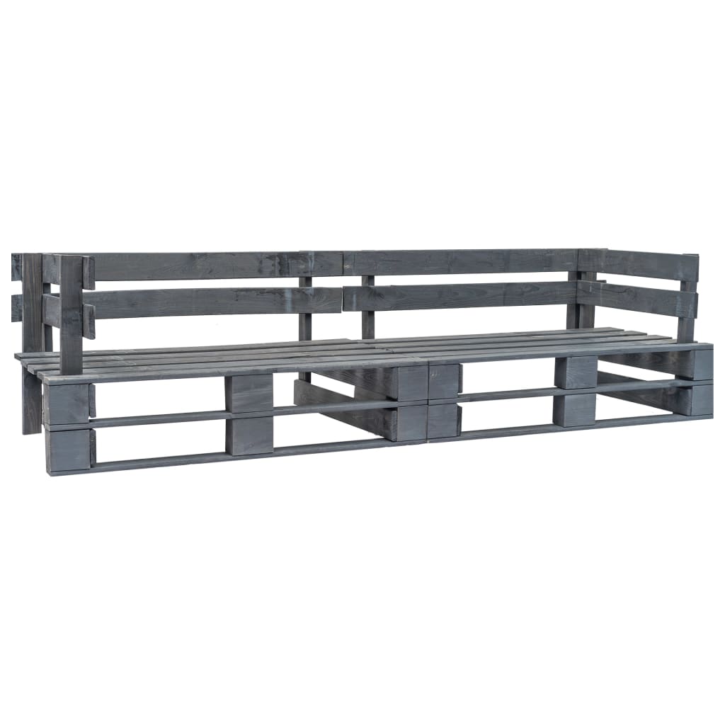 Garten-Palettensofa 2-Sitzer Natur Holz