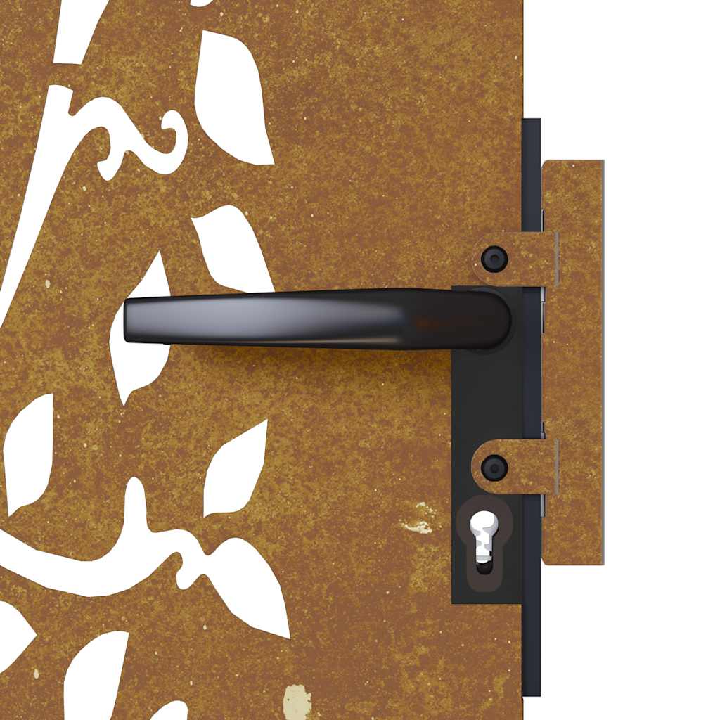 Gartentor 85x75 cm Cortenstahl Baum-Design