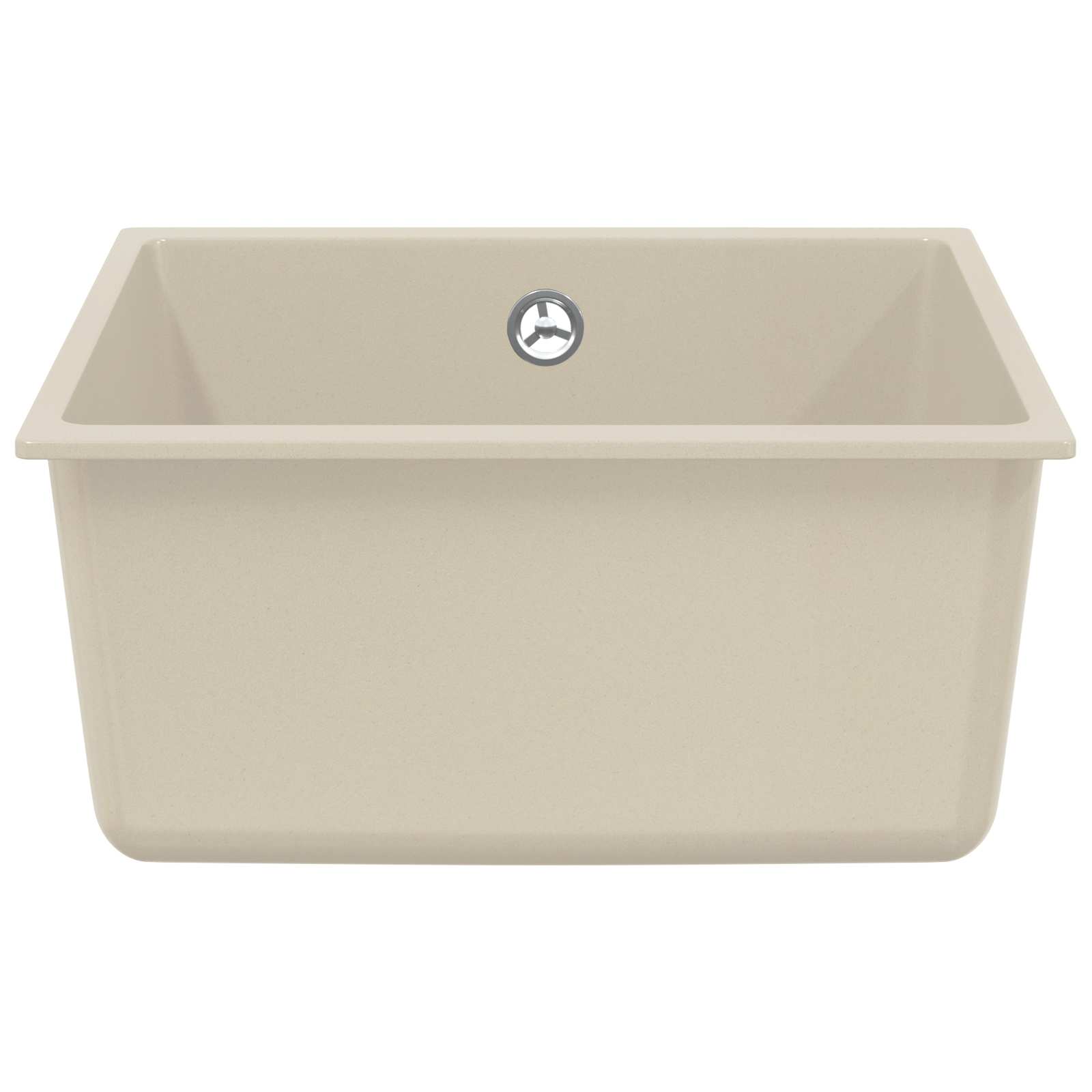 Waschbecken Schwarz 370 x 460 mm 80% Quarz und 20% Harz