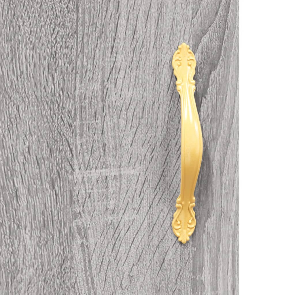 Highboard Betongrau 69,5x34x180 cm Holzwerkstoff