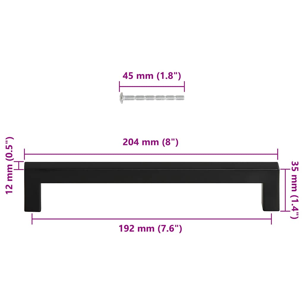 Möbelgriffe 10 Stk. Silbern 64 mm Edelstahl