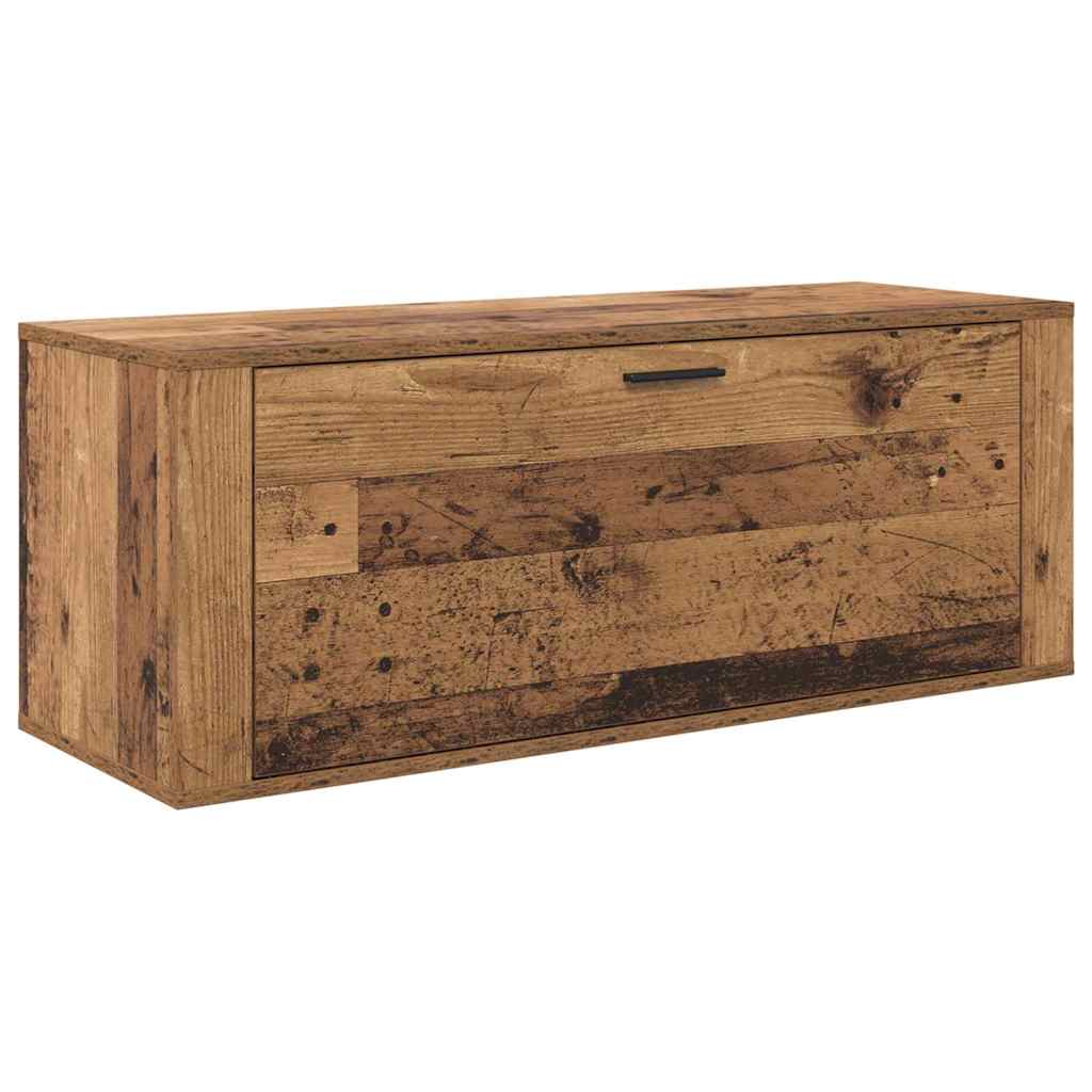 Wand-Schuhschrank Weiß 100x35x38 cm Holzwerkstoff