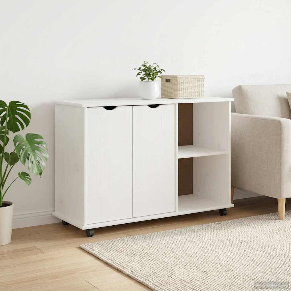 Rollschrank Honigbraun 100 x 39 x 65,5 cm Massivholz Kiefer