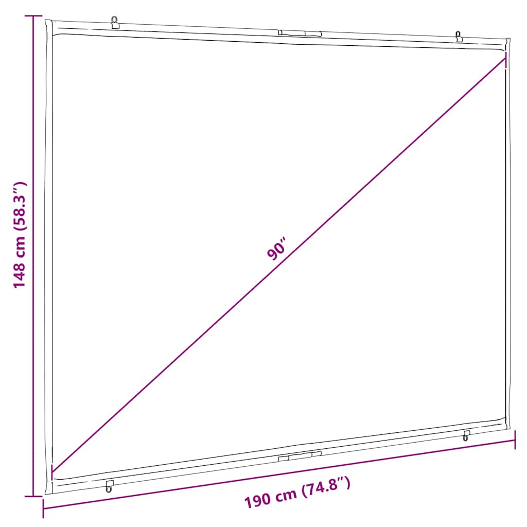 Beamer Leinwand Wandhängend 50 Zoll 4:3