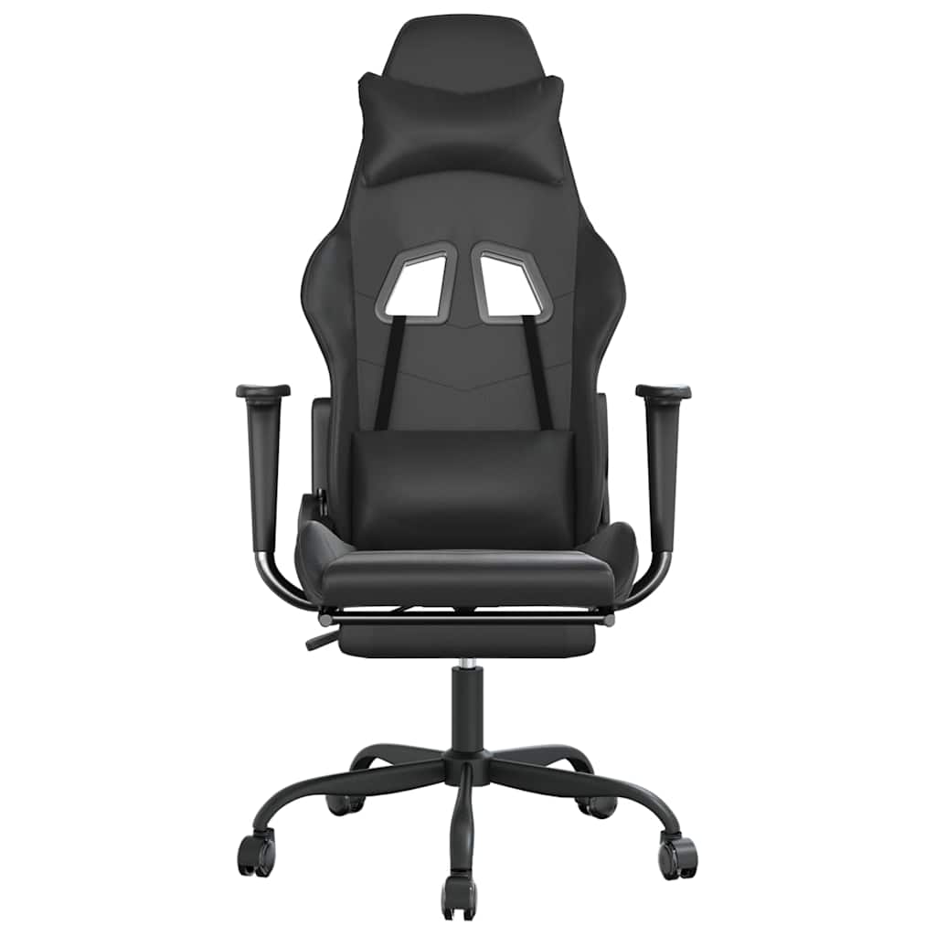Gaming-Stuhl mit Massagefunktion Schwarz und Rot Kunstleder
