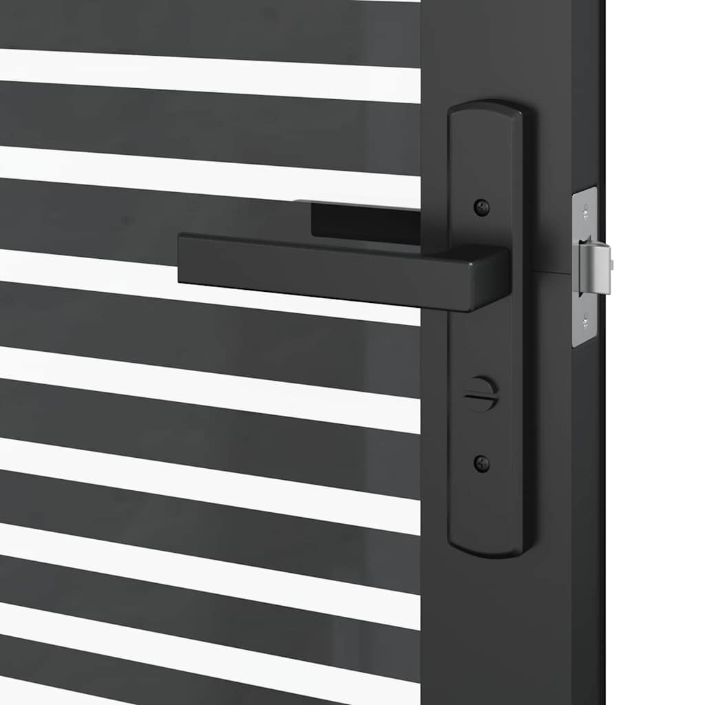 Innentür ESG Glas und Aluminium 76x201,5 cm Schwarz