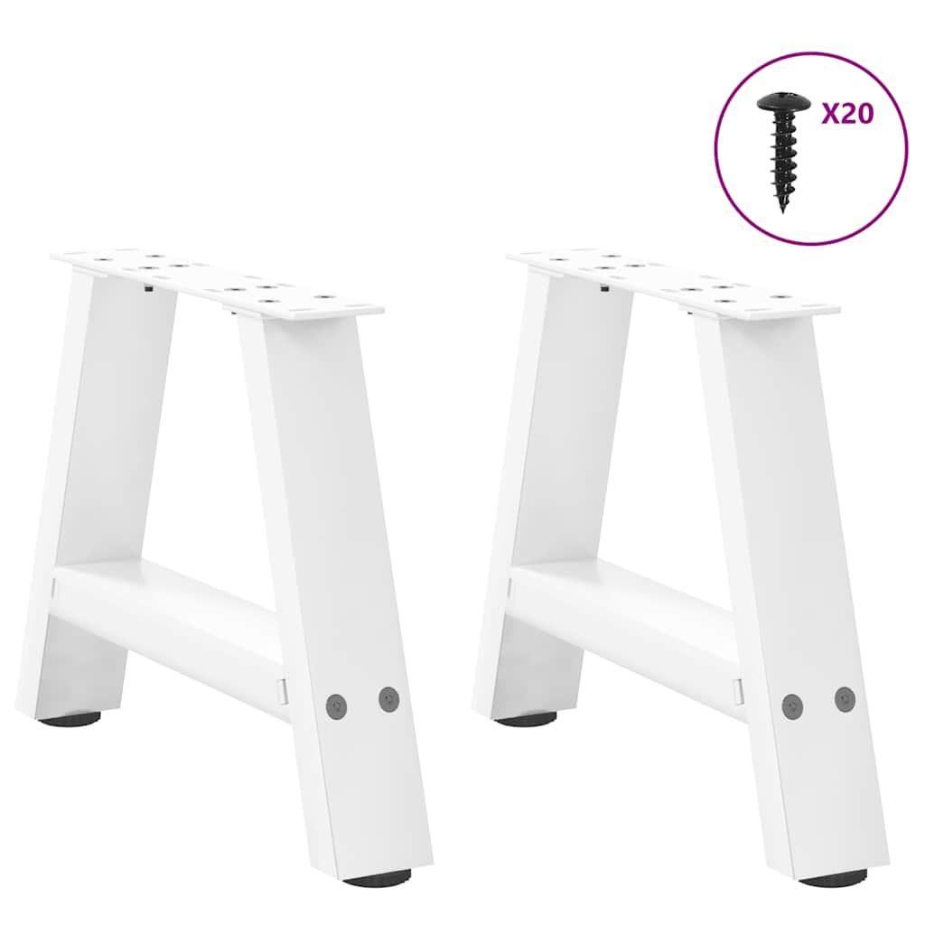 Couchtischbeine A-Form 2 Stk. 30x(30-31) cm Stahl
