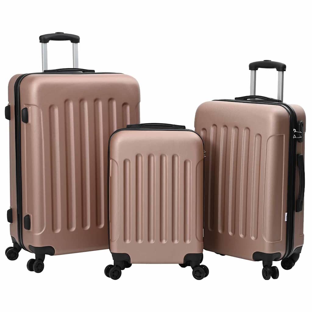 Koffer mit Schloss 3 pcs Schwarz 50 x 31 x 78 cm ABS Kunststoff