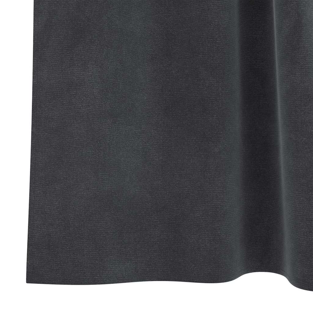 Verdunkelungsvorhänge 2 pcs Schwarz 140 x 140 cm Samt