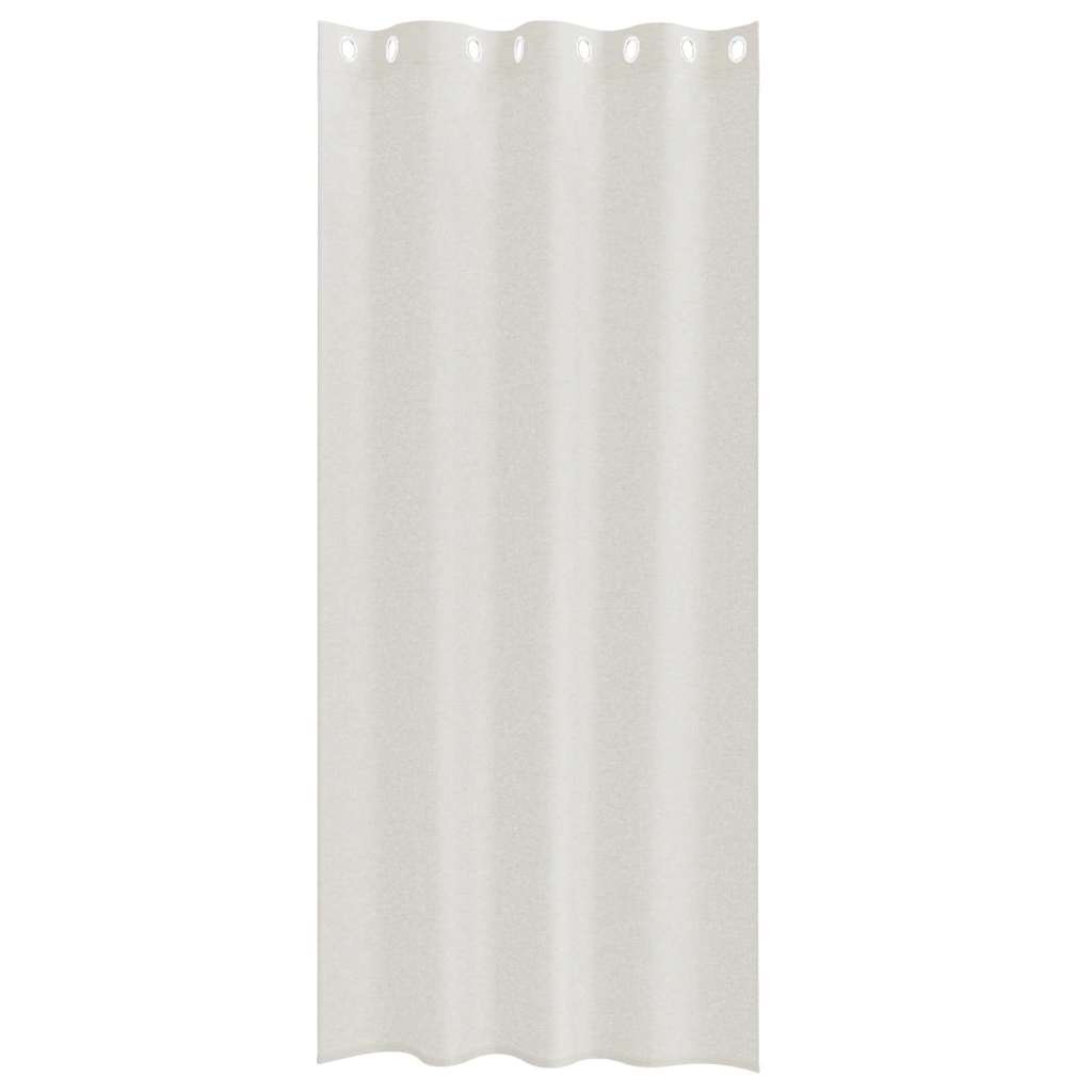 Voile-Vorhang mit Vorhängen 2 pcs Weiß 140 x 140 cm Polyester