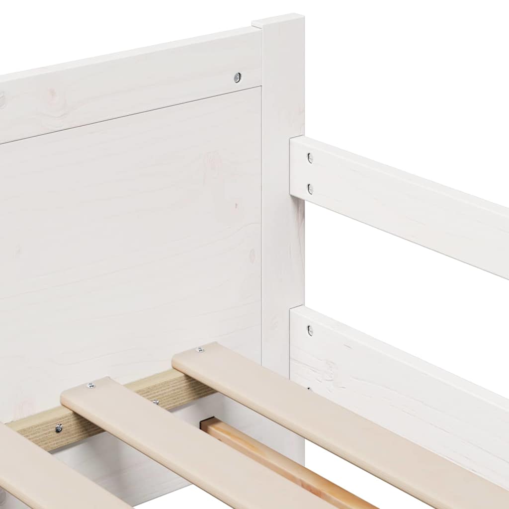 Bettgestell mit erweiterbarer Matratze Braun 80 x 200 cm