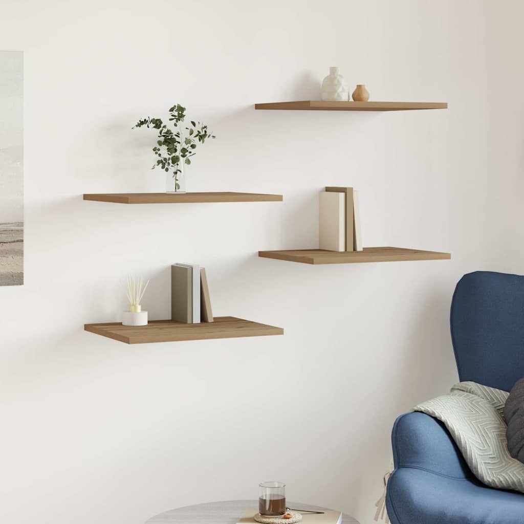 Bücherregal-Bretter 4 Stk. Weiß 40x10x1,5 cm Holzwerkstoff