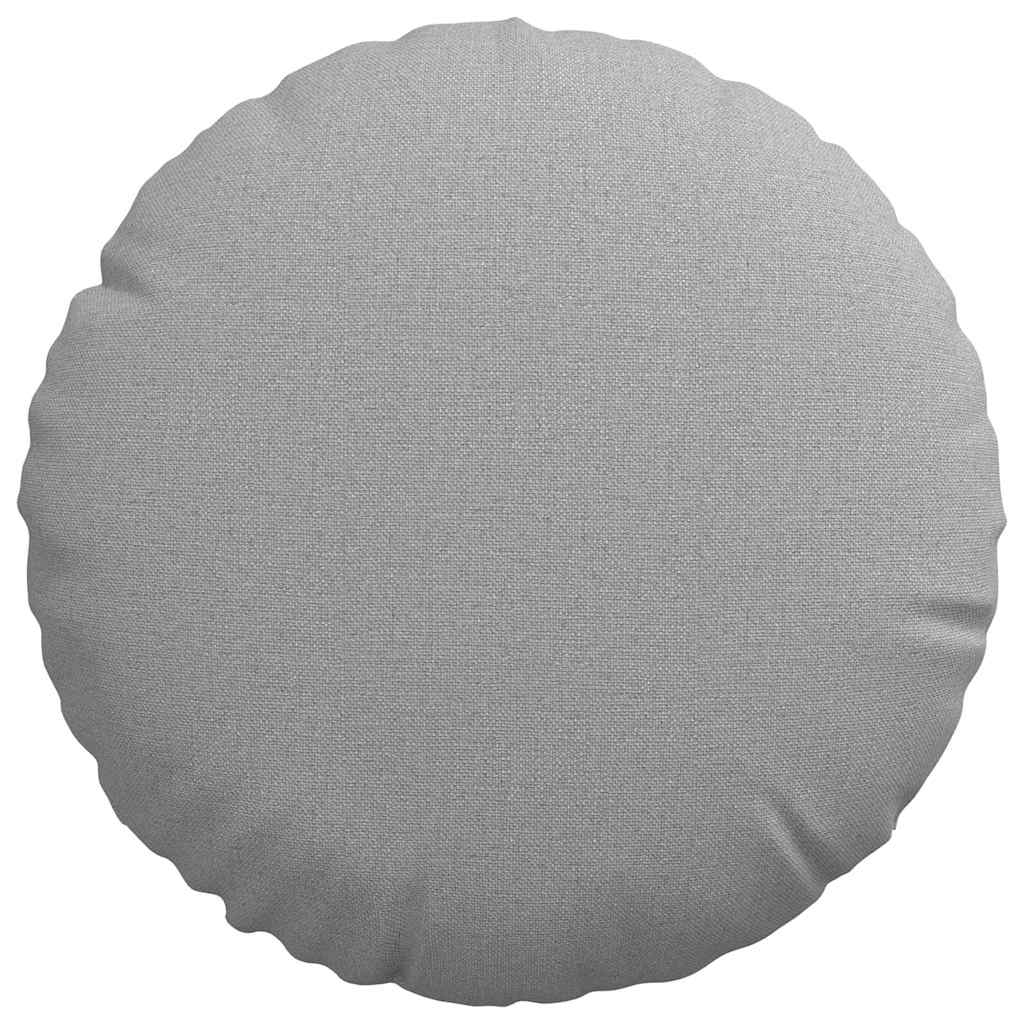 Sitzkissen 2 pcs Hellgrau Ø30 x 13 cm Stoff