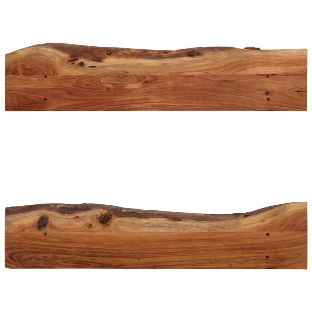 Wandregale 2 Stk. 110x20x18 cm Massivholz Akazie