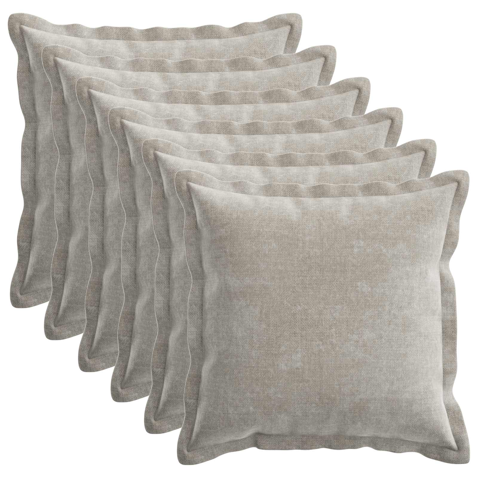Kissenbezug 2 Stk. HOUTEN Dunkelgrau 30 x 30 cm Chenille-Stoff