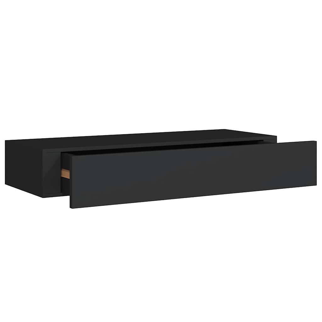 Wandregal mit Schublade Weiß 40x23,5x10 cm MDF