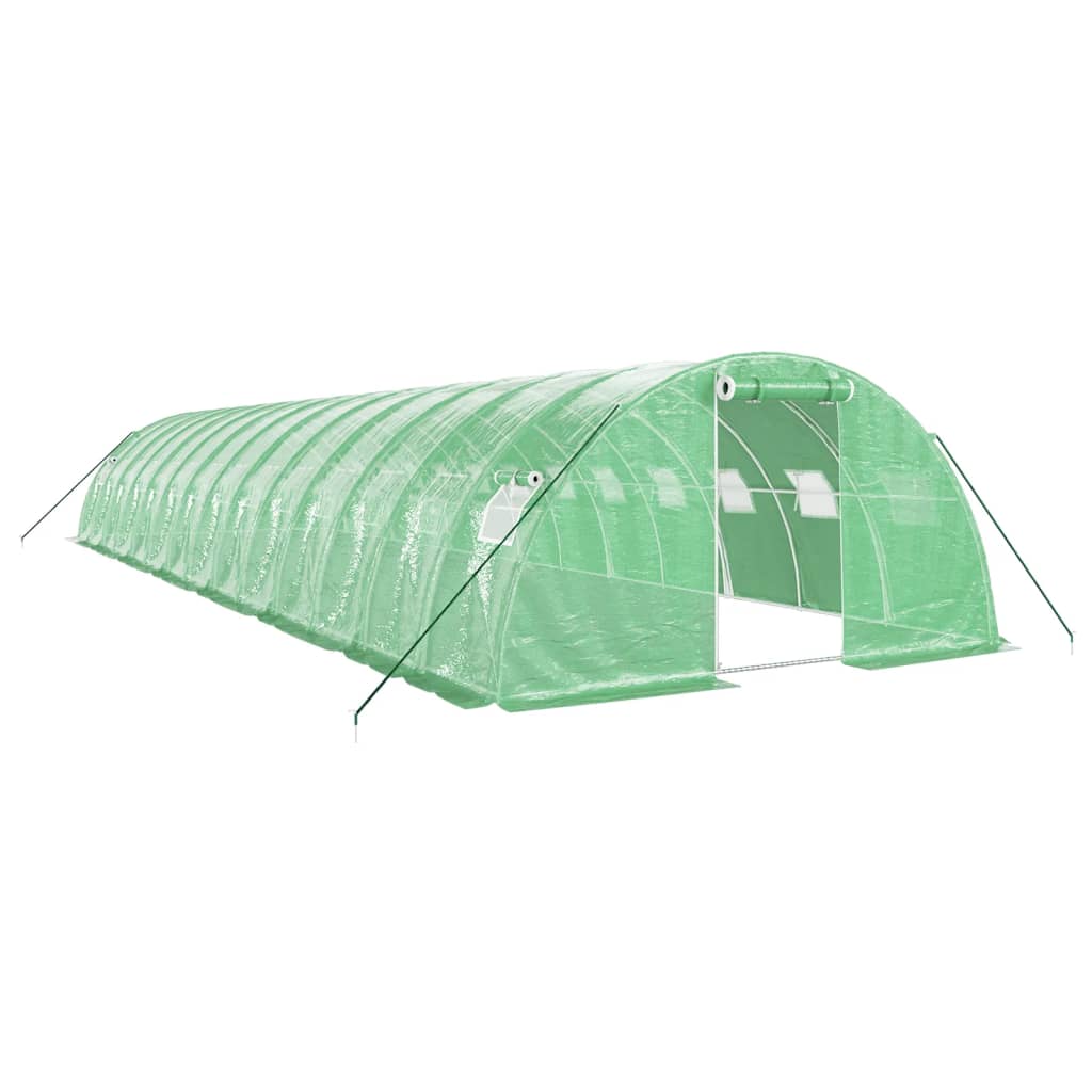 Gewächshaus mit Stahlrahmen Grün 8 m² 4x2x2 m