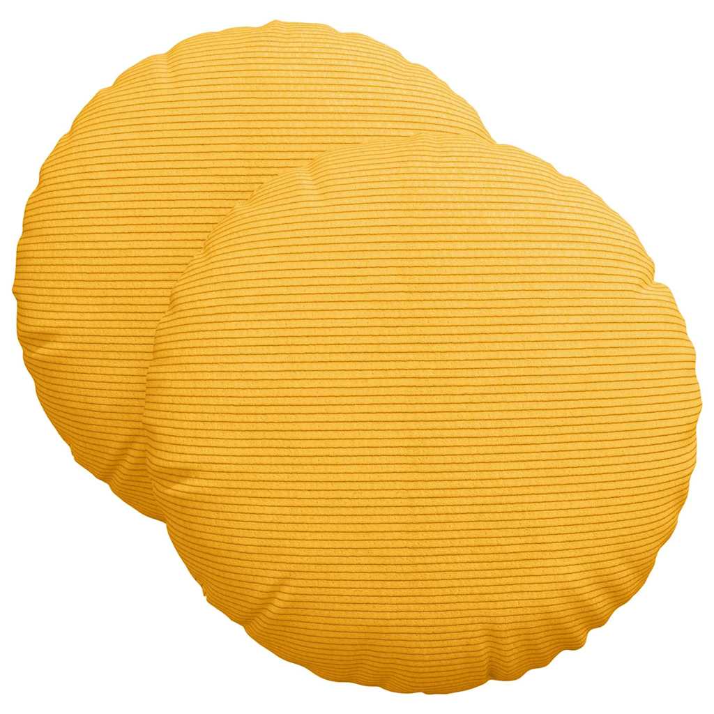 Sitzkissen 2 pcs Hellgrau Ø30 x 13 cm Cordstoff